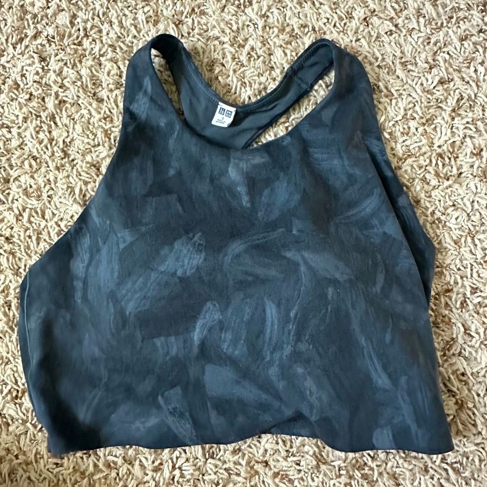 uniqlo sports bra - gray pattern